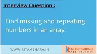 Find repeating and missing number