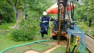 Бурение скважин на воду малогабаритной установкой под ключ. Водонос Про. Своя вода на даче.
