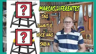 Duas serras circular de bancada de marcas diferentes más que são a mesma e você não sabia.