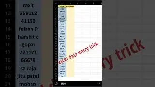 Separate Name & Numbers in MS Excel 😎  | Pro Excel Tips & Tricks | #shorts