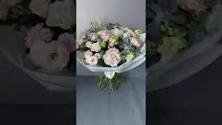 Нежный букет с голубыми цветами #shorts