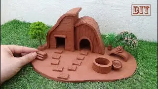 Village house DIY || Miniature clay house