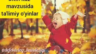 "Oltin kuz" mavzusida ta'limiy o‘yinlar.
