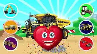 Мультики для детей/Крутые машинки/Техника для работы/Трактор/Экскаватор/Белаз/Бетономешалка/