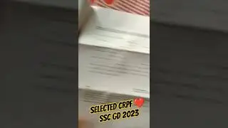 #ssc joining letterCRPF 🔥#indianparamilitaryforces #sscgd2023 #shorts