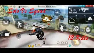 Factory Roof OP Game Play  || 12 kills || Solo VS Squad