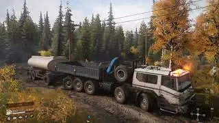 SnowRunner - KamAZ 5340 Transport Fuel Tanker Go To Island Lake @ Smithville Dam