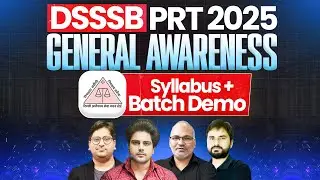 DSSSB PRT 2025 General Awareness Syllabus & Batch Demo by Sachin Academy live 3pm