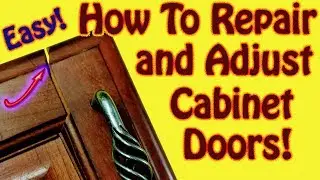 How to Adjust Kitchen Cabinet Door Hinges That Are Loose and How to Repair a Cracked Cupboard Door