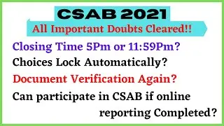CSAB 2021 | Most Asked Doubts Cleared | Q&A 