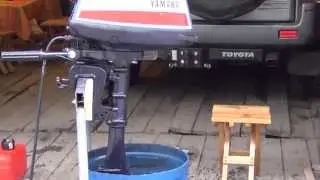 Запуск лодочного мотора  ,,YAMAHA 5 BS,,   (модель 661S )
