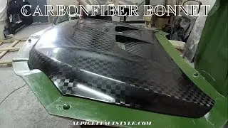 Toyota RAV4 Карбон-Стеклопластиковый капот-Склейка.Финал. Fiberglass Hood - Final