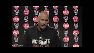 NC State coach Dave Doeren takes questions from media on Notre Dame