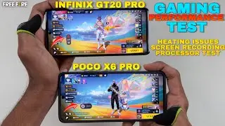 infinix gt 20 pro VS poco x6 pro Gaming performance test,screen recording,heating issue and CPU test