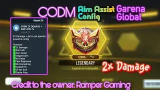codm aim assist config with increase damage/fast response/instant hit/60 fps lock/Garena/Global