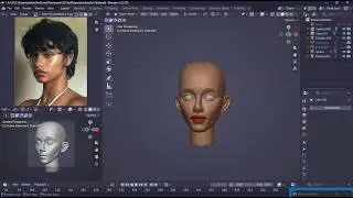Live 🔴 Head Sculpting 🗿 Practice in Blender 3D 🔶| Realtime Process