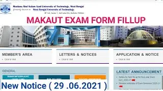 Makaut Exam Form Fillup || Makaut New Notice| MAKAUT Even Semester Exam