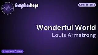 Louis Armstrong - Wonderful World (Piano Karaoke)