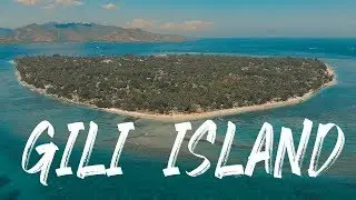 Gili Air Island by drone.Bali 2020.