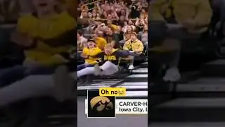 His seat broke during Iowa’s watch party of the championshp game😭