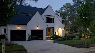 Sunset Walk Through North Carolina Neighborhoods and Shops | Nature Sounds for Sleep and Study