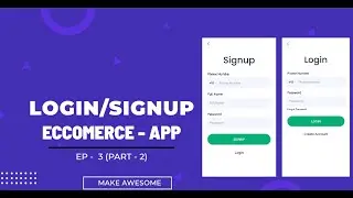 Ep - 3 (Part - 2) Create a Login Signup | Eccomerce - app