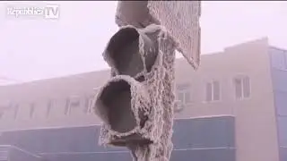 -46°C (-51°F) в Якутске, Сибирь / Россия  ||  46°C  (-51°F) in Yakutsk City, Siberia / Russia
