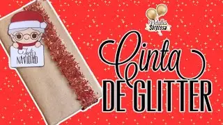 Envolver tus regalos de navidad con tu propia cinta de glitter/ idea para Envolver tus regalos #diy 