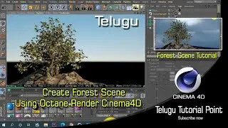 Create Forest Scene   Using Octane Render Cinema4D|Cinema4D Telugu Tutorials 2020