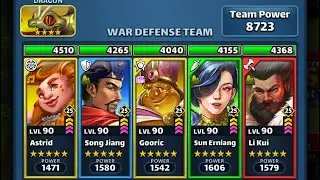 Empires Puzzles : War hits against meta dragon Gooric teams