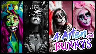 4 ARTEN von BUNNY LOOKS || FACEPAINTING