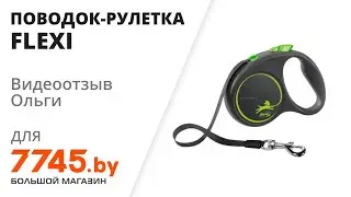 Поводок-рулетка для собак FLEXI Black Design S лента 5 м до 15 кг Видеоотзыв (обзор) Ольги
