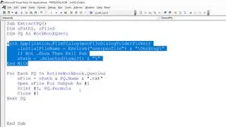 Power Query feat VBA: множественное извлечение кода запросов PQ