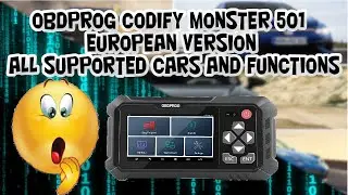 OBDPROG CODIFY MONSTER 501 | EUROPEAN VERSION - ALL SUPPORTED CARS AND FUNCTIONS