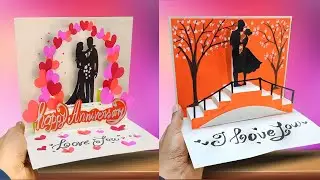 DIY Beautiful Handmade Anniversary Card for Parents /  Birthday card / Anniversary card / Love card