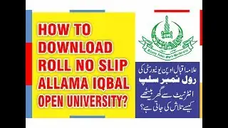 Find roll number slip from AIOU | Creative Design - Ans Shahzad