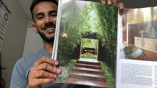 ASMR — flipping through Architectural Digest magazine (gum chewing, minimal talking)