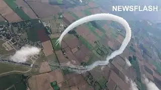 Red Arrows Perform Breathtaking Magnum Break Over RAF Scampton