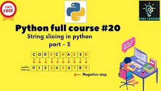 Python Full course #20|String slicing in python part 3|