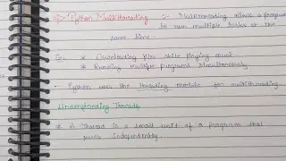 Python Lec 17 || Python Multithreading | Threads | Forking Threads | Synchronizing Threads 