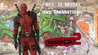 DEADPOOL 2 First Look (2018) Free Cinema 4D  Model and MoCap Animation Arnold