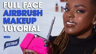 Full face airbrush makeup tutorial with Graftobian / Trucco Aerografo su Pelle Scura con Graftobian