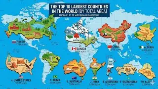 The top 10 Largest Countries in the 🌎 by Area ! 