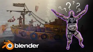 Apocalyptic RAVE PARTY boat | made in Blender 3D