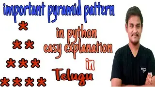 pyramid pattern in python in telugu for campus placements