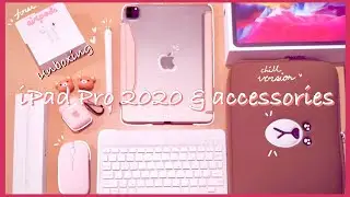 iPad Pro 2020 + accessories | ✨unboxing + chill w/me✨ | First iPad + first drawing on Procreate ✏️