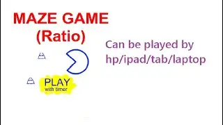Pacman Game with Ratio questions, can be played by hp/tab/ipad/laptop | Pacman Game about Ratio