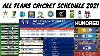 All Upcoming cricket schedule 2021|cricket,cricket 2021,cricket schedule 2021,cricket schedule india