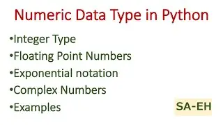 Numeric data type in Python | Data Types in Python | Python Tutorial | CBSE | integer |float|complex