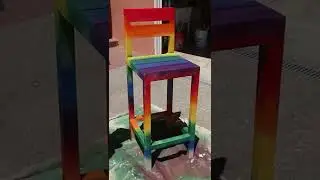 a rainbow barstool  🌈